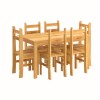 Juego De Comedor Lucia 6 Sillas Natural Juego De Comedor Lucia 6 Sillas Natural