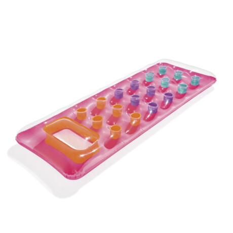 Colchoneta Porta Vasos Inflable Bestway Ideal Para Piscinas Rosa