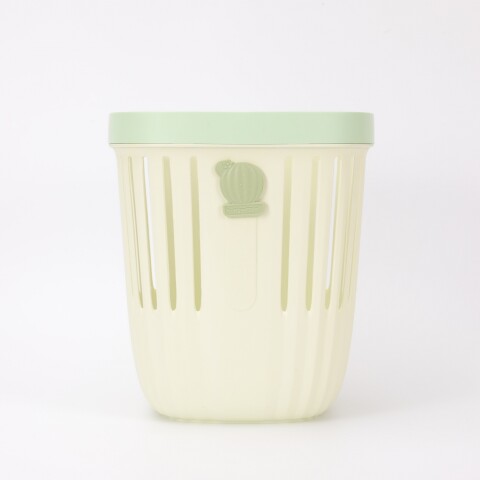 CUBO DE BASURA DE CACTUS CON ANILLO DE APRIETE DE BOLSA (VERDE) CUBO DE BASURA DE CACTUS CON ANILLO DE APRIETE DE BOLSA (VERDE)