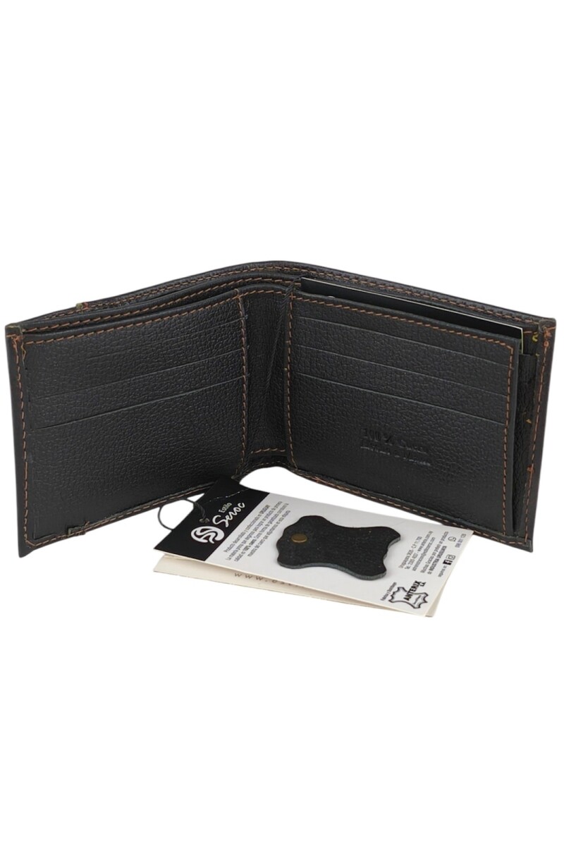 Billetera con triple tarjetero Negro