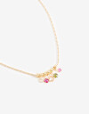 Cadena Corta con Dije Color Collar Con Dije Cubic - Dorado