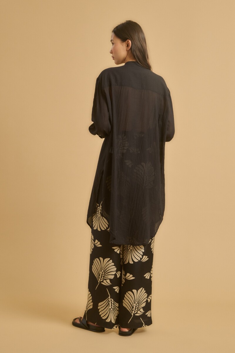 VESTIDO CAMISERO CORTO Negro