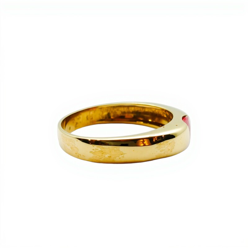 Anillo Solitario-Oro Bajo-Piedra Rubi-AN8135 conpiedra