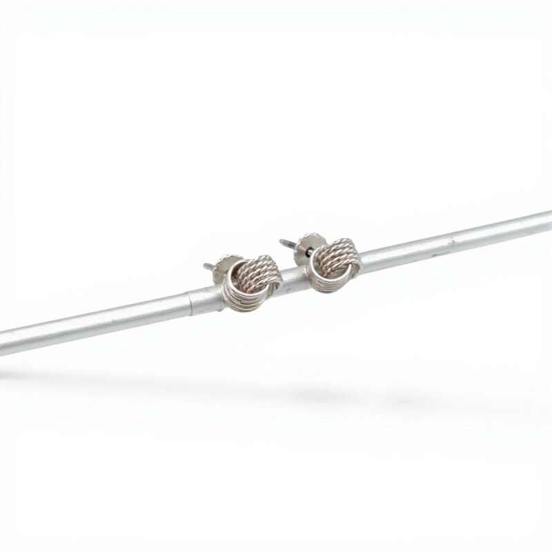 Caravanas Nudo-Plata 925-Sin Piedra-CA3735 sinpiedra