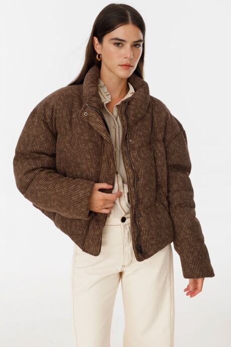 Campera Tejida Cascais Marron/Beige