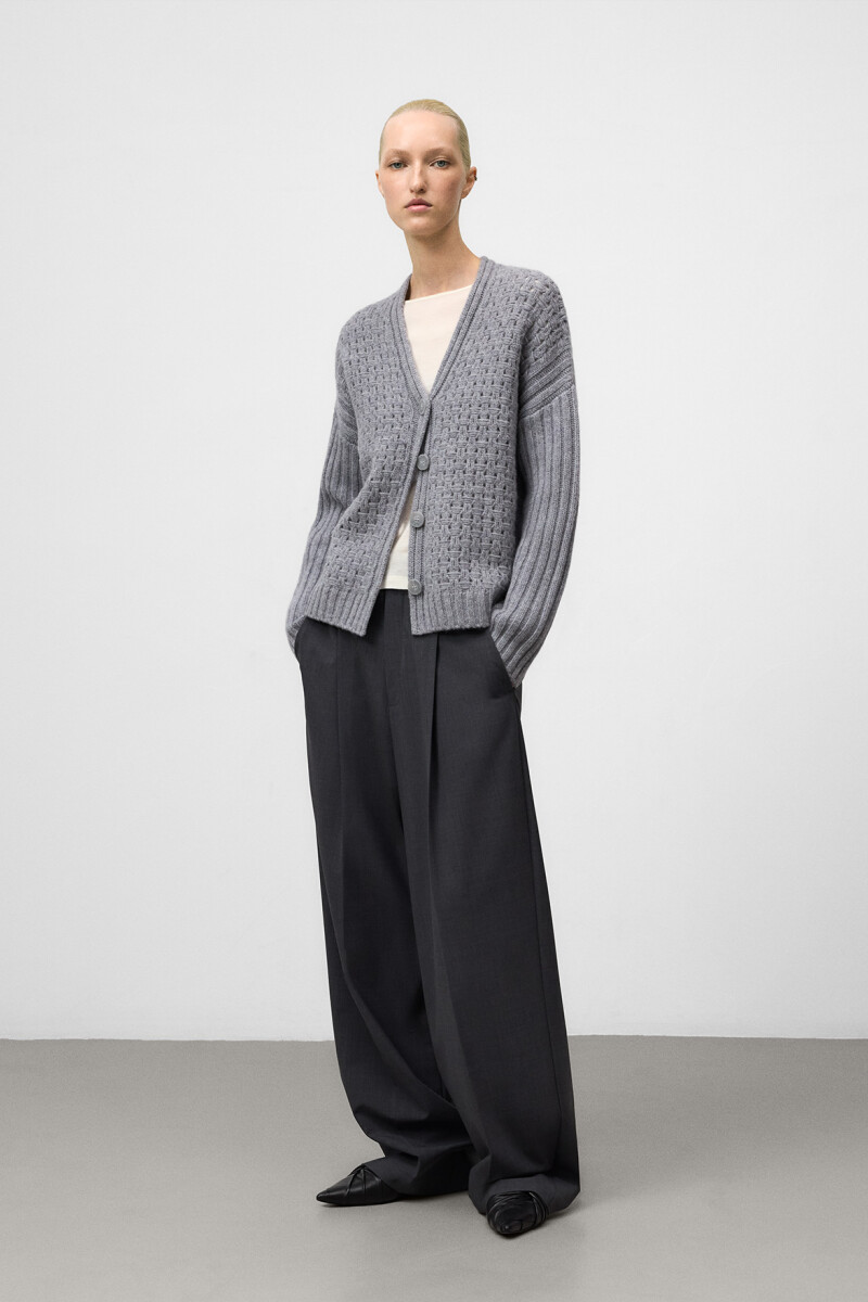 CHAQUETA Gris Melange