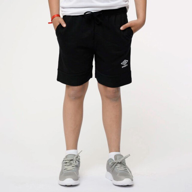 Bermuda Infantil Umbro Sides Kids Negro - Blanco