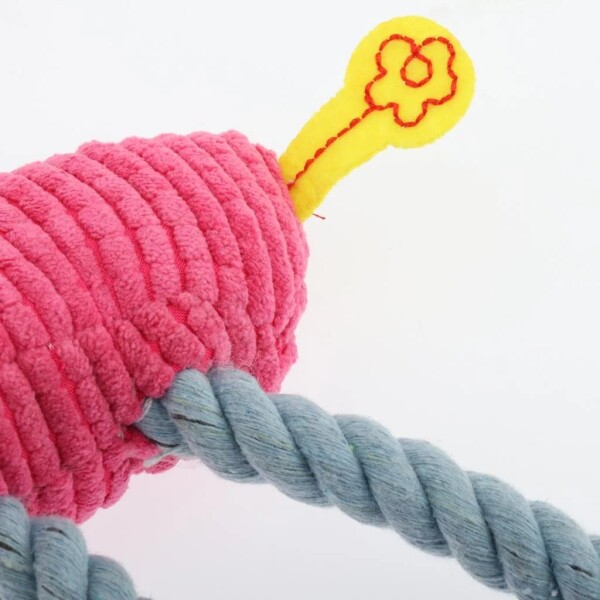 Peluche Mascota Jirafa Sonido Perros Gatos Cuerda Resistente Color Variante Rosado