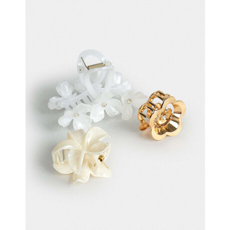 Set De Broches Combinacion Bicolor