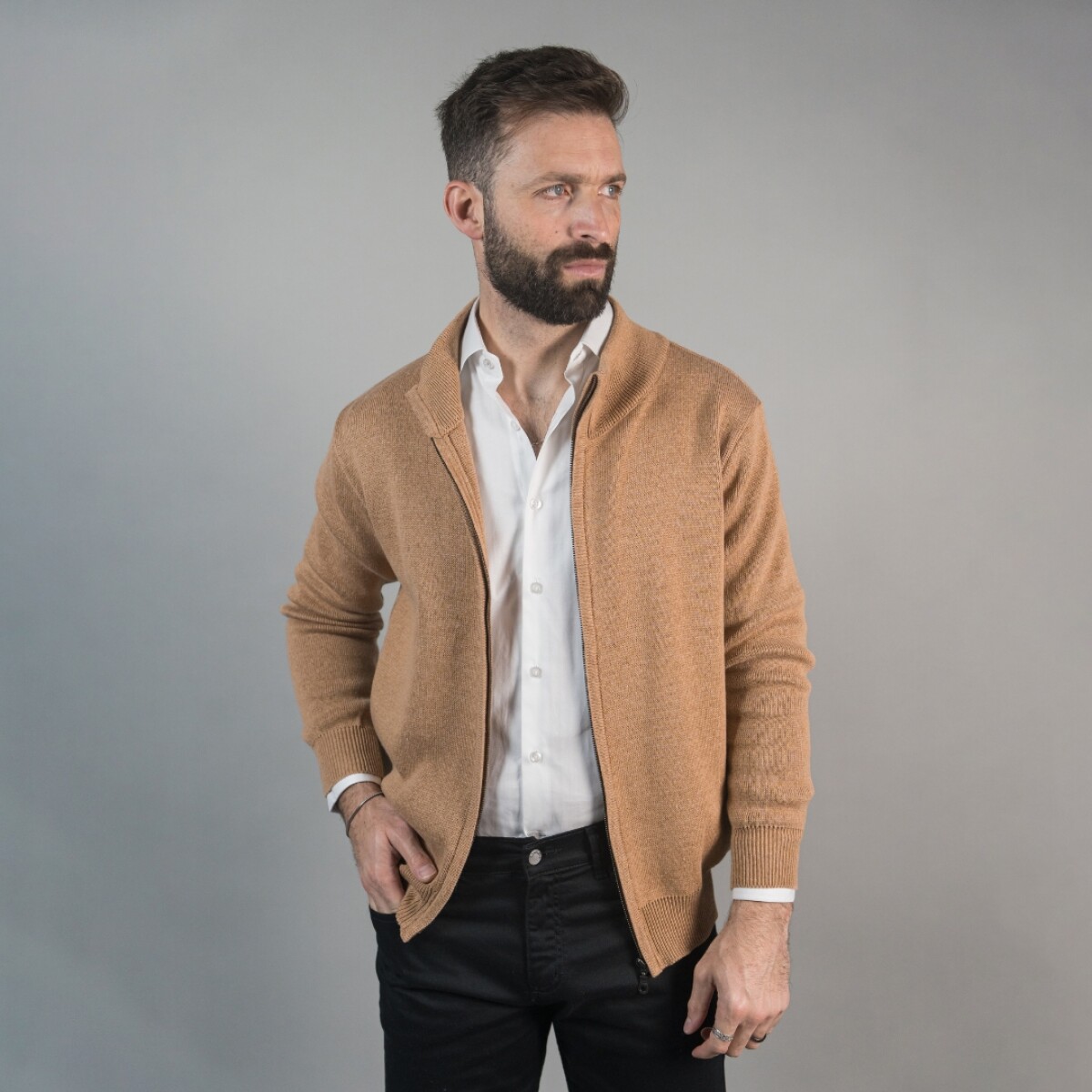 Campera Tejida - Camel 