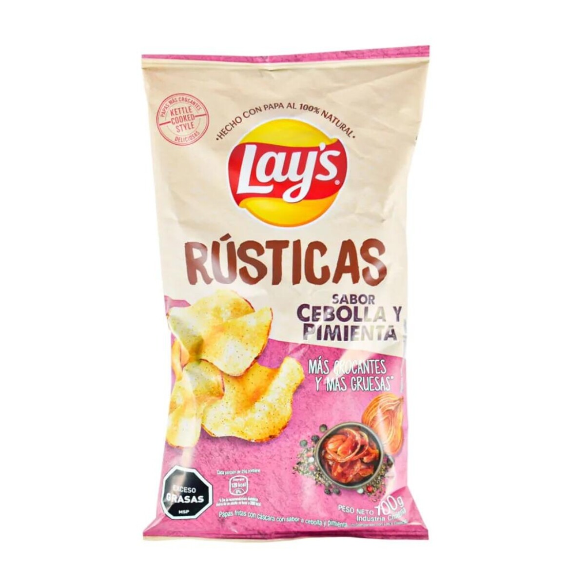 Papas Fritas Lays Rústicas Cebolla Pimienta 