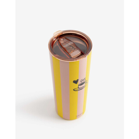 Vaso Metálico Estampado Combinacion Bicolor