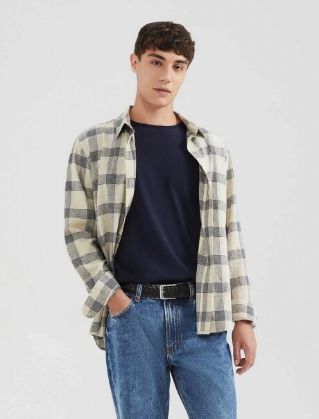 CAMISETA BÁSICA UNISSEX REGULAR WORLD AZUL OSCURO