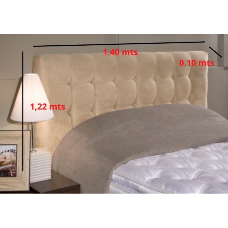RESPALDO 2 PLAZAS (1.40 MTS) - TAPIZADO TELA BEIGE RESPALDO 2 PLAZAS (1.40 MTS) - TAPIZADO TELA BEIGE