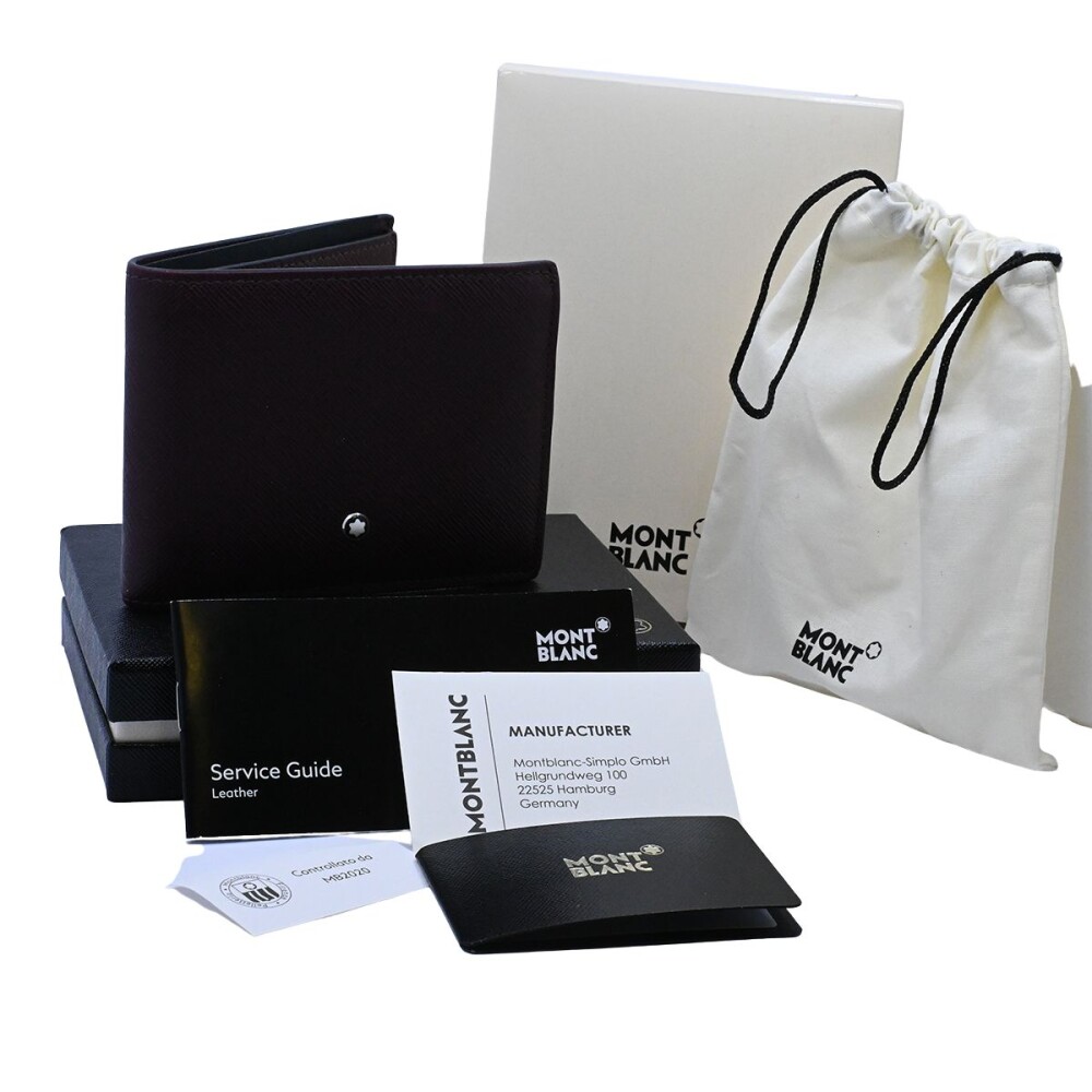 Montblanc billetera Sartorial 130825 usada color bordeaux con estuche Montblanc billetera Sartorial 130825 usada color bordeaux con estuche