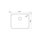 PILETA DE COCINA VALVULA 4 1/2 REBOSADERO 180 MM SATINADA 000