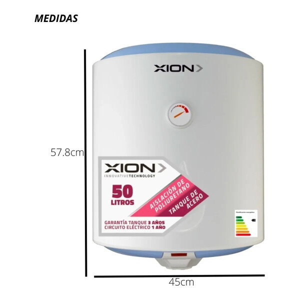 Termotanque Calefón Eléctrico Xion Xi-cal50 50l TERMOTANQUE XION 50L XI-CAL50 AP