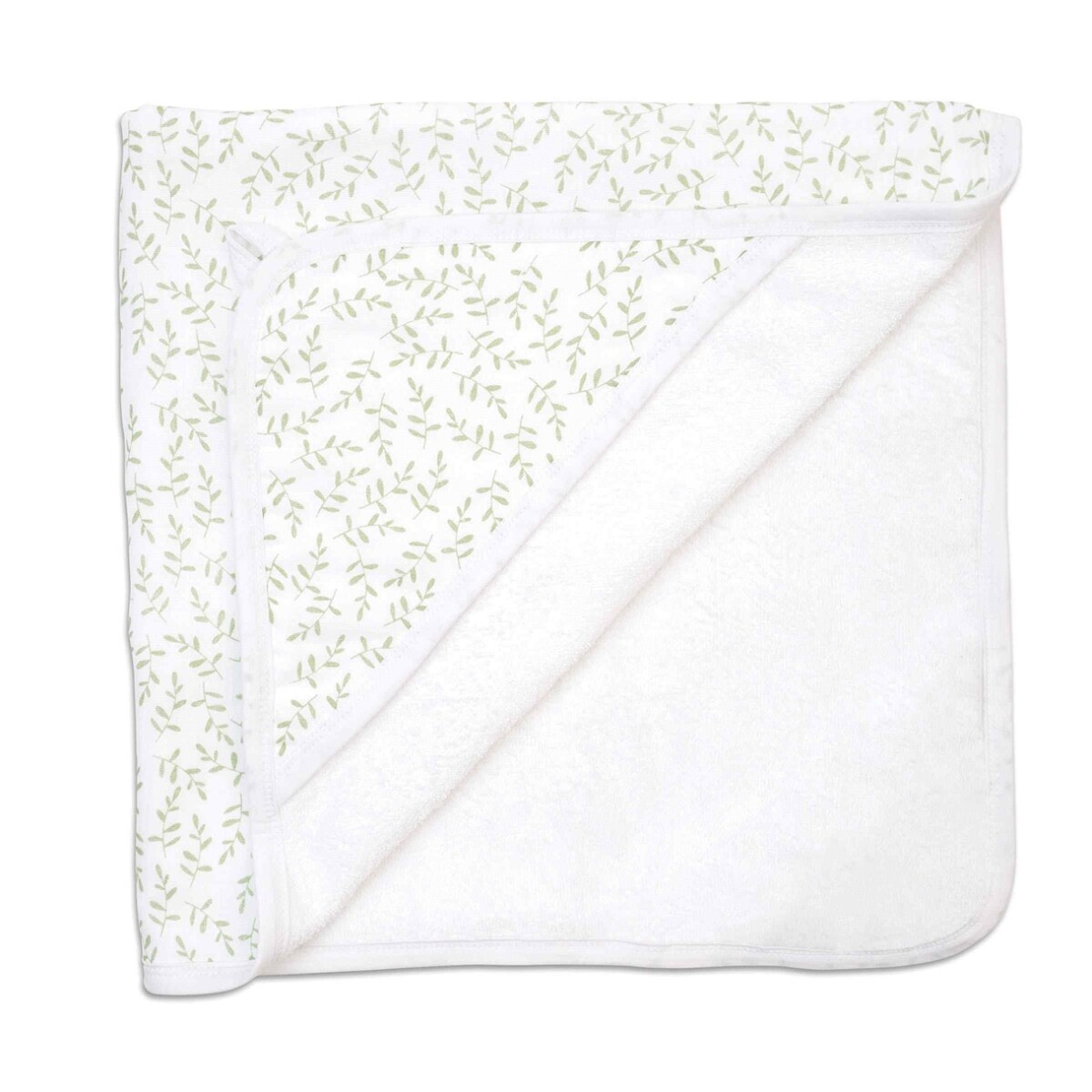 Toalla con capucha para bebés - Greenery 