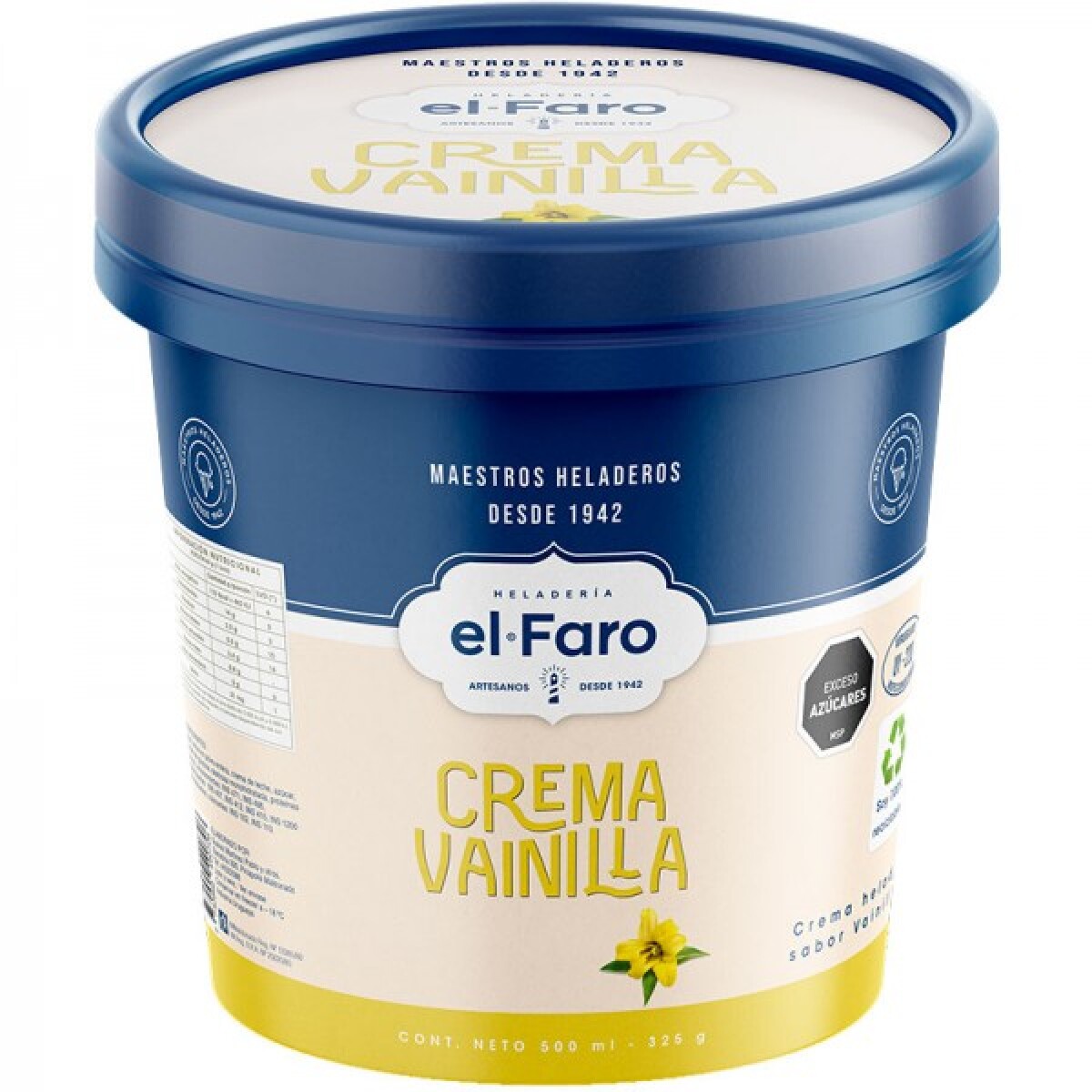 HELADO VAINILLA EL FARO 500ML 