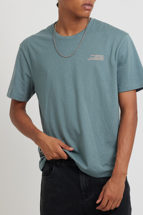 T-SHIRT M/C CROUD DIXIE Azul Piedra