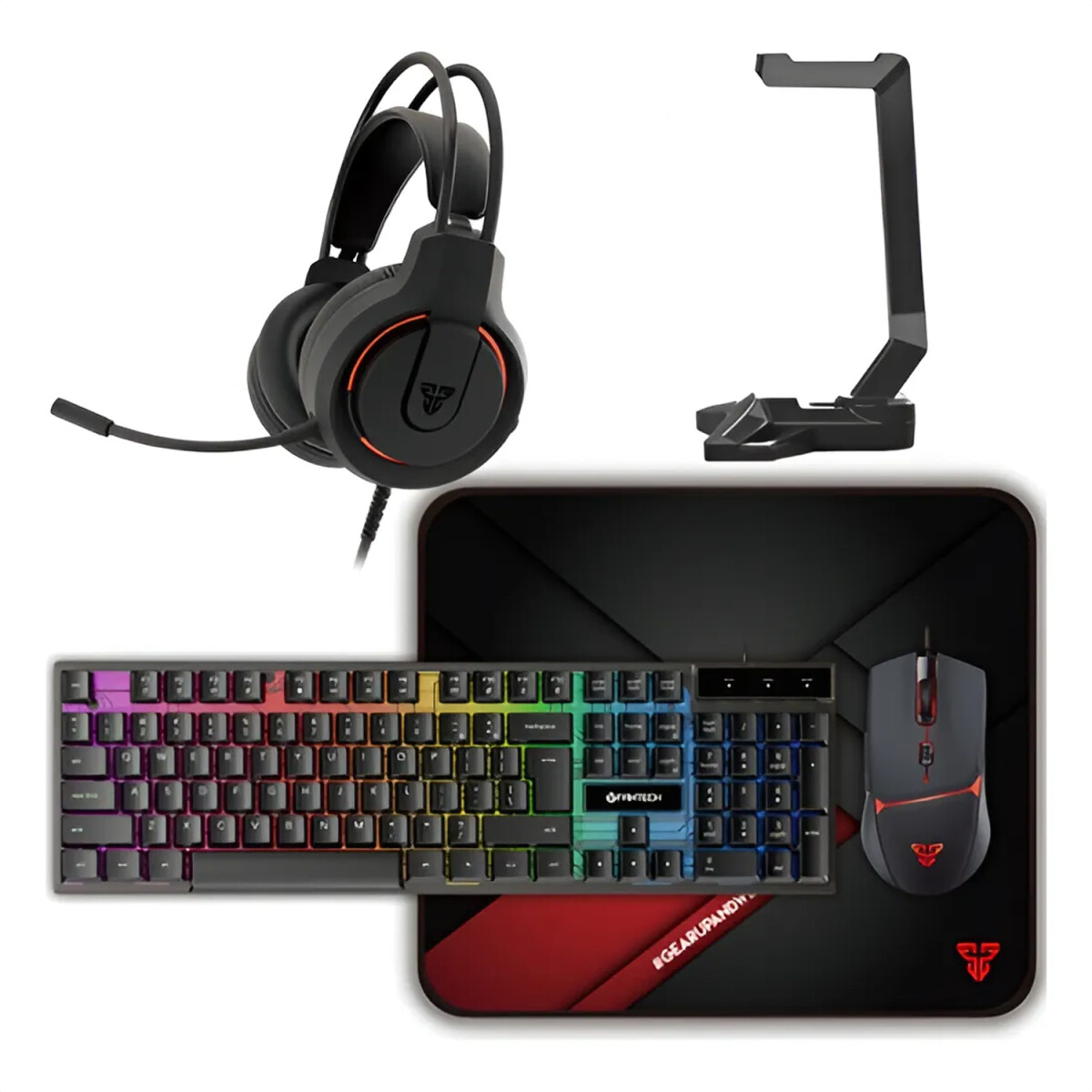 Combo Fantech 5 En 1 Kit Gamer Teclado Mouse Vincha Pad - COMBO FANTECH TECLADO MOUSE VINCHA PAD 