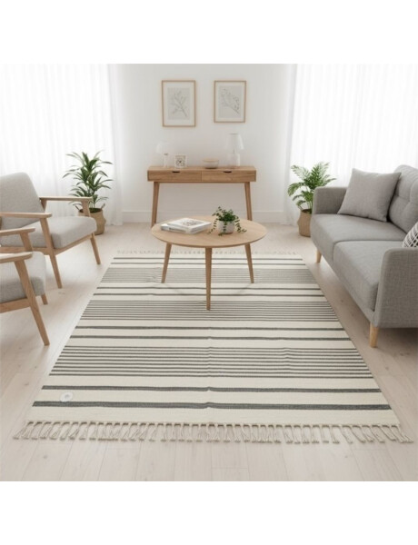 ALFOMBRA C/FLECOS 69X114CM LÍNEAS ALFOMBRA C/FLECOS 69X114CM LÍNEAS