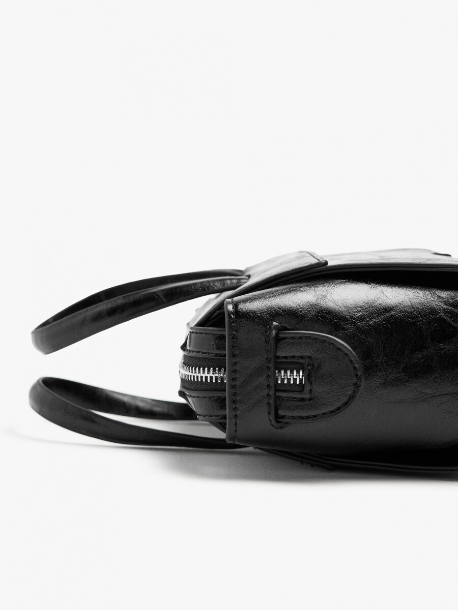 Bolso Tote Con Bandolera negro