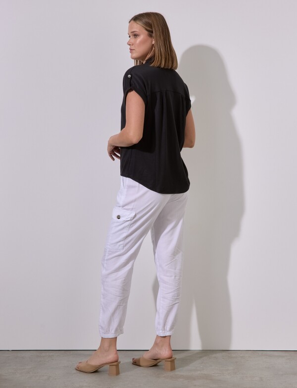 Blusa Botones NEGRO