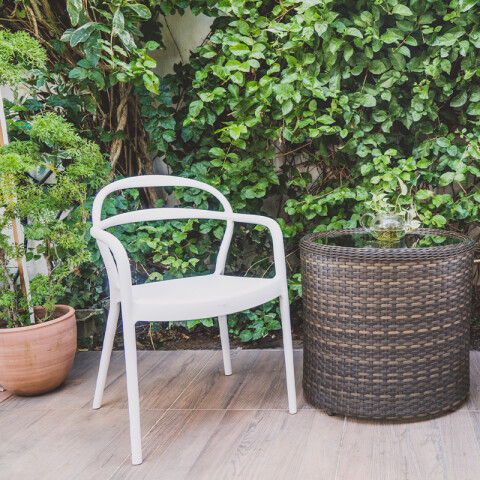 Silla apilable SISSI color blanco -TRAMONTINA TD0639