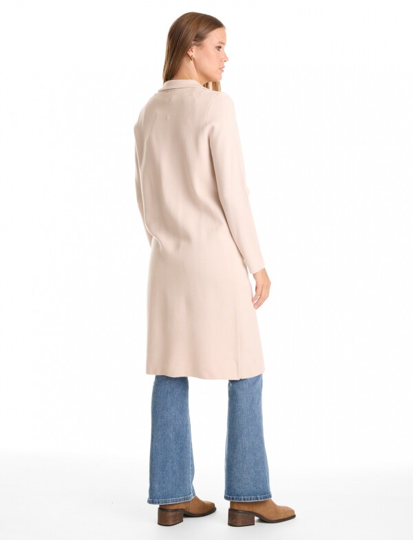 Chaqueta De Punto Con Solapa BEIGE