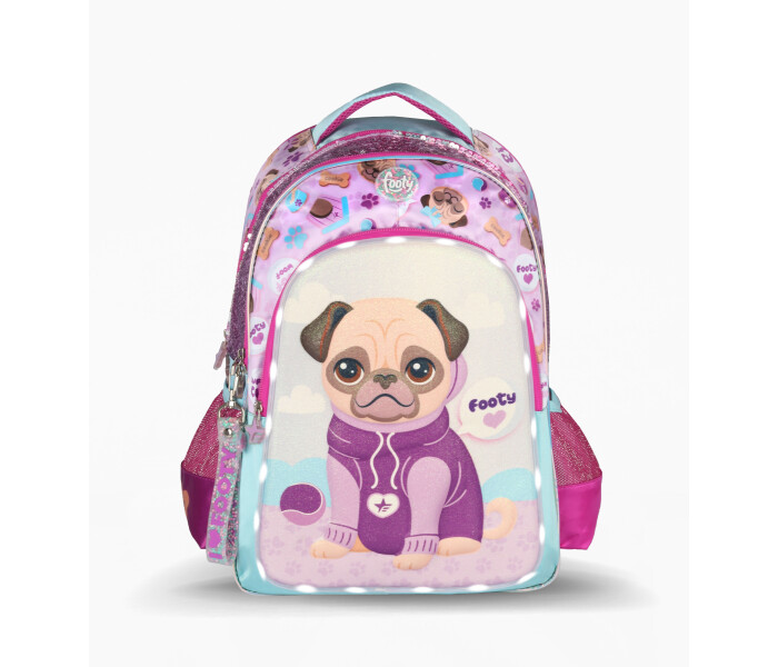 Mochila c/Luces Dog Violeta/Celeste