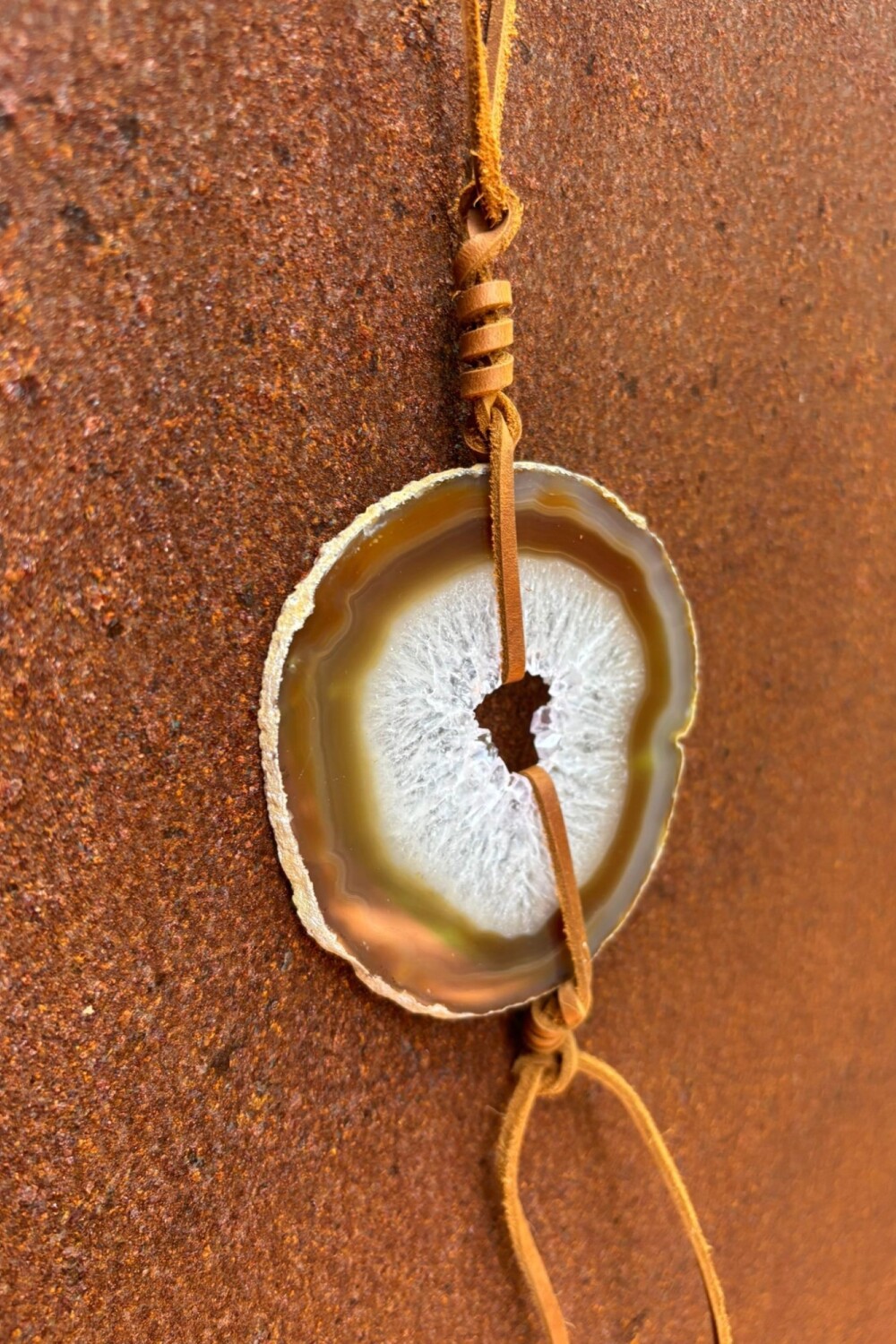 Simple Ágata Necklaces Caramel