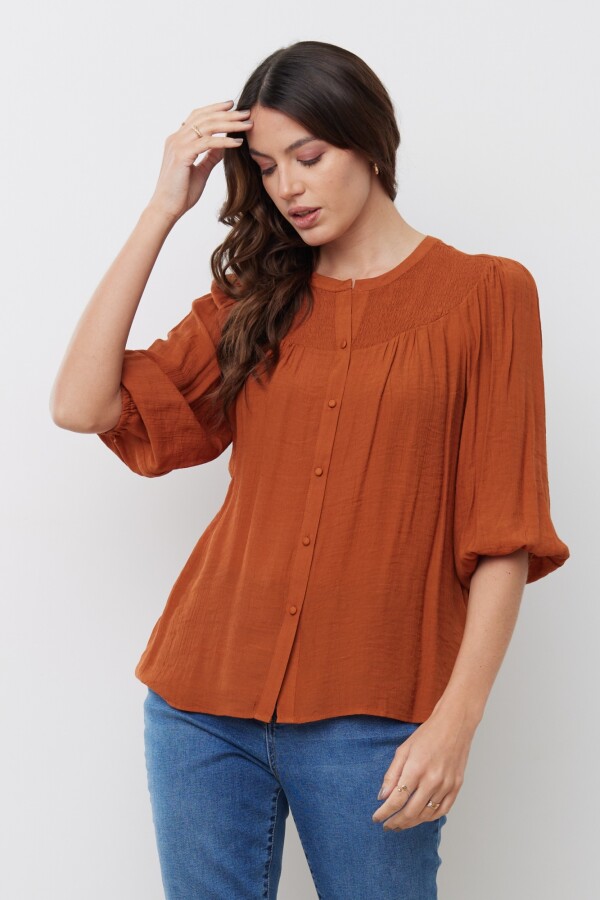 Blusa Botones TERRACOTA