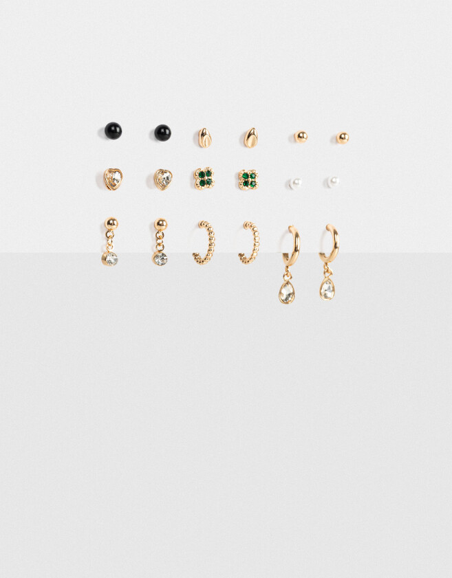 Aros Sets Con strass Set De Aros Con Strass - Dorado