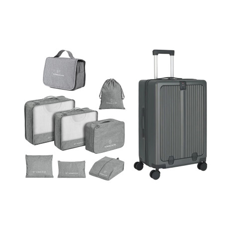 Kit valija y neceseres gris Sc