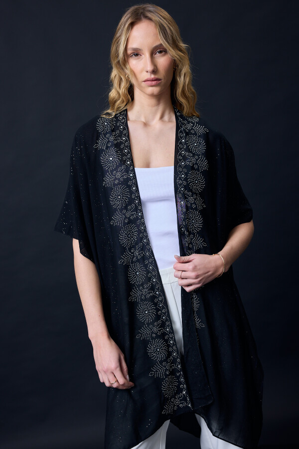 Kimono Noche NEGRO/PLATEADO