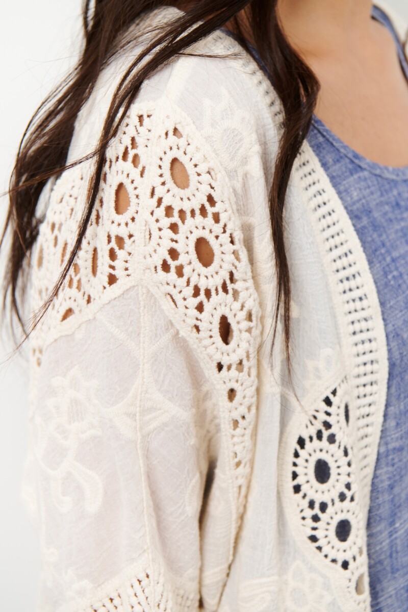 KIMONO BORDERIE NATURAL