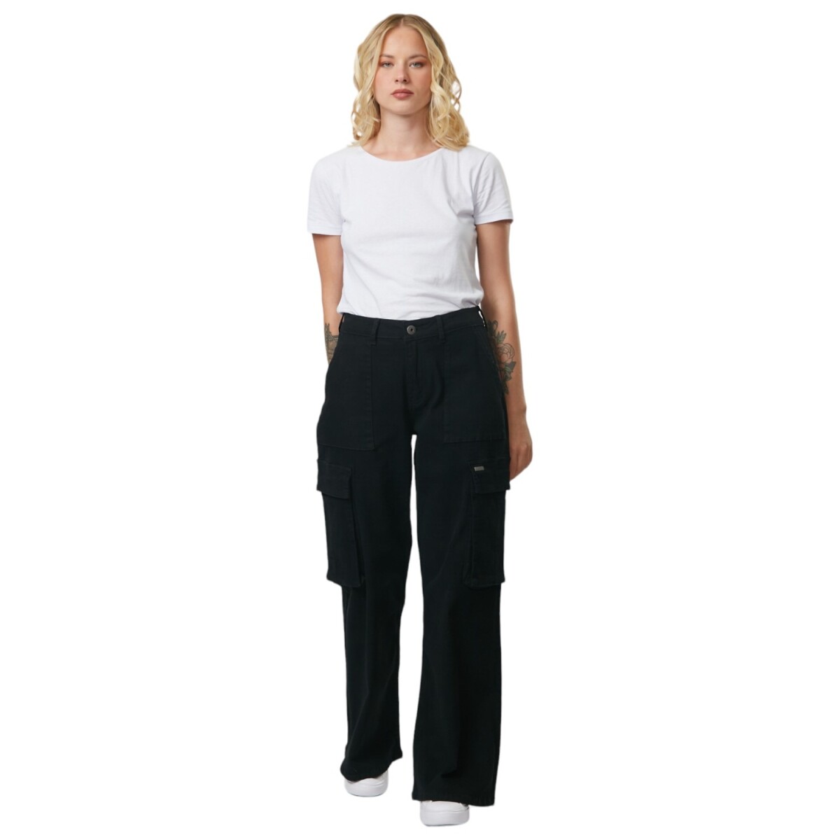 Pantalon Cargo UFO Callie Negro - Negro 