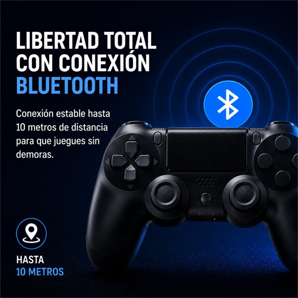 Joystick Inalámbrico para PS4 con Bluetooth y Batería Recargable Negro 1