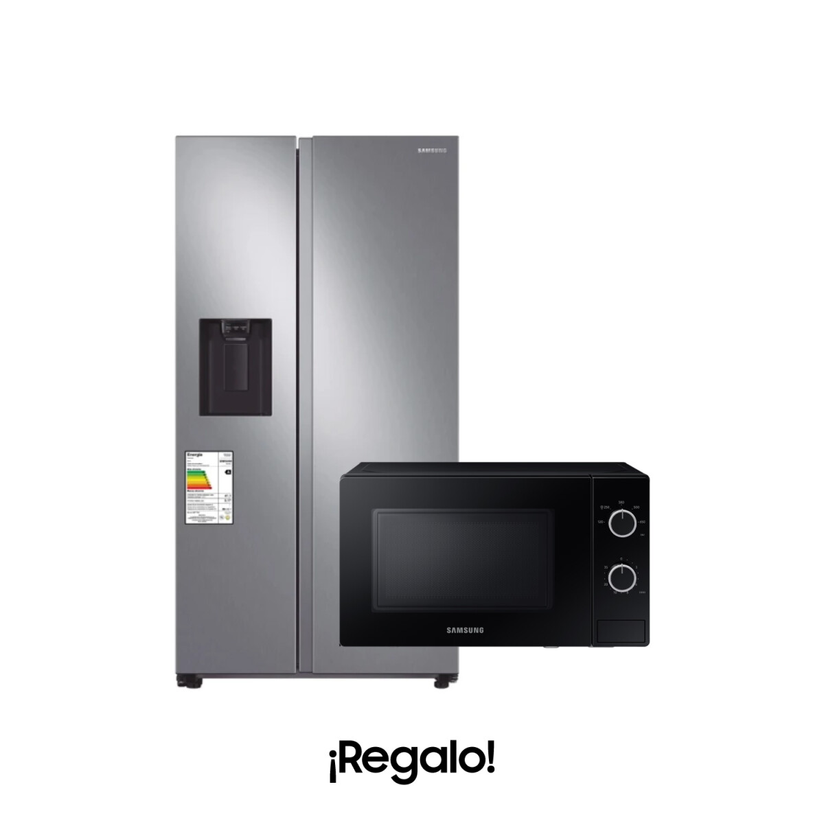 Heladera Samsung 716 L Side By Side RS27T5200S + Microondas 20 L de Regalo 