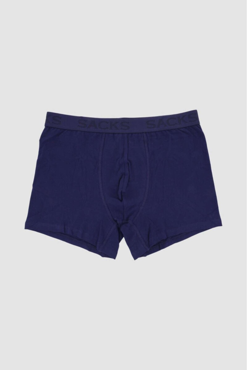 Boxer corto de algodón elastano - Azul piedra 