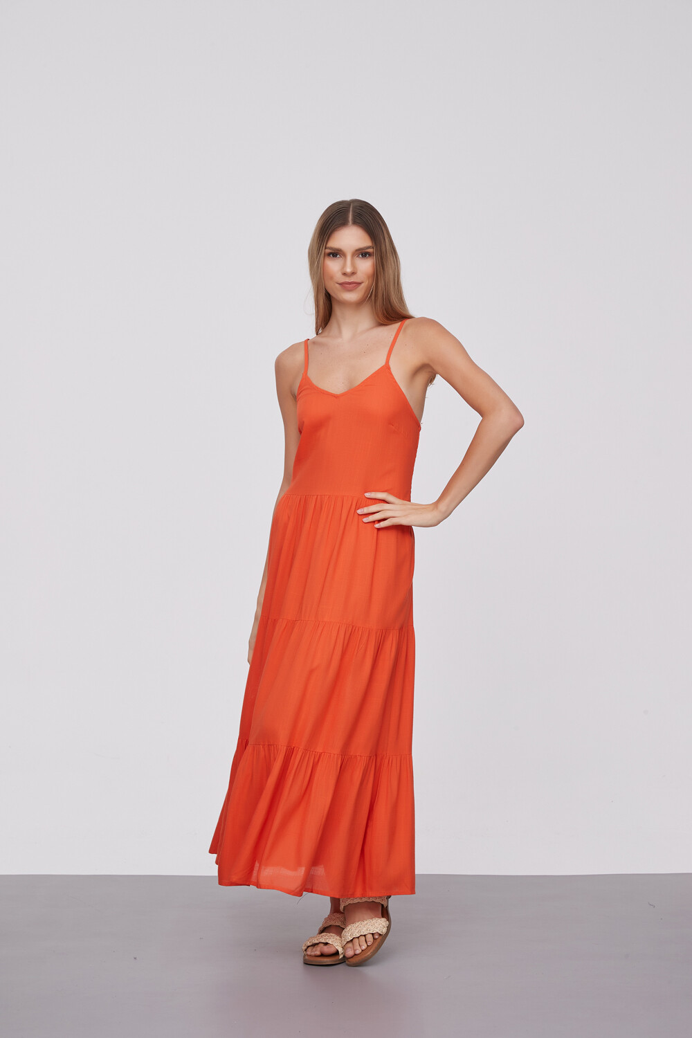 Vestido Burhan Naranja Oscuro