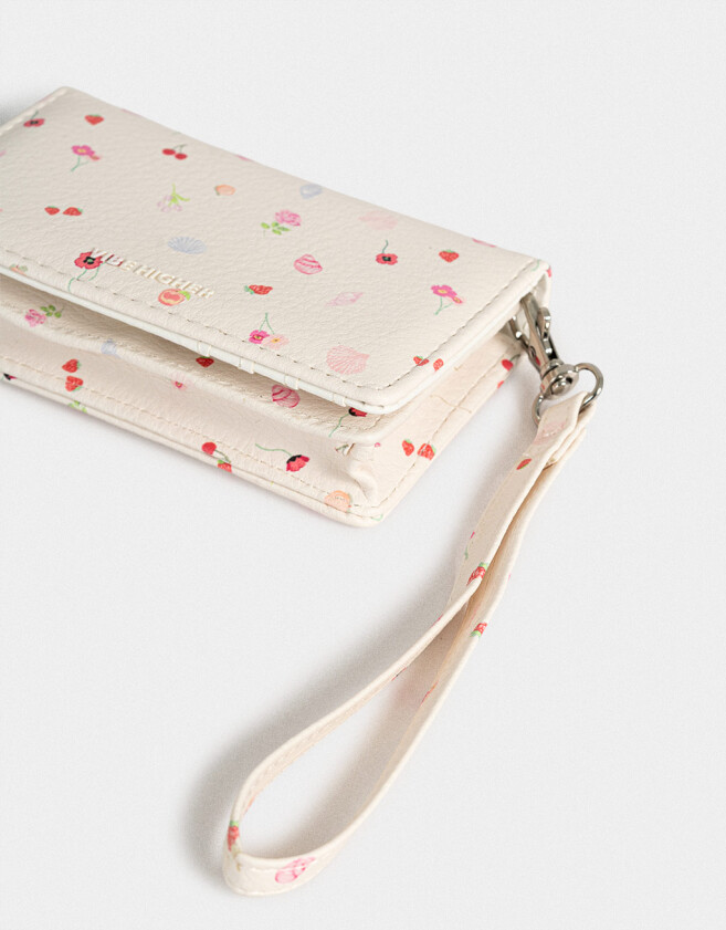 Monederos Monedero Cuerina Flores - Estampado Flores