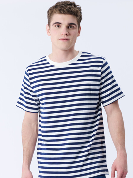 Remera Rayada Blanco Y Azul