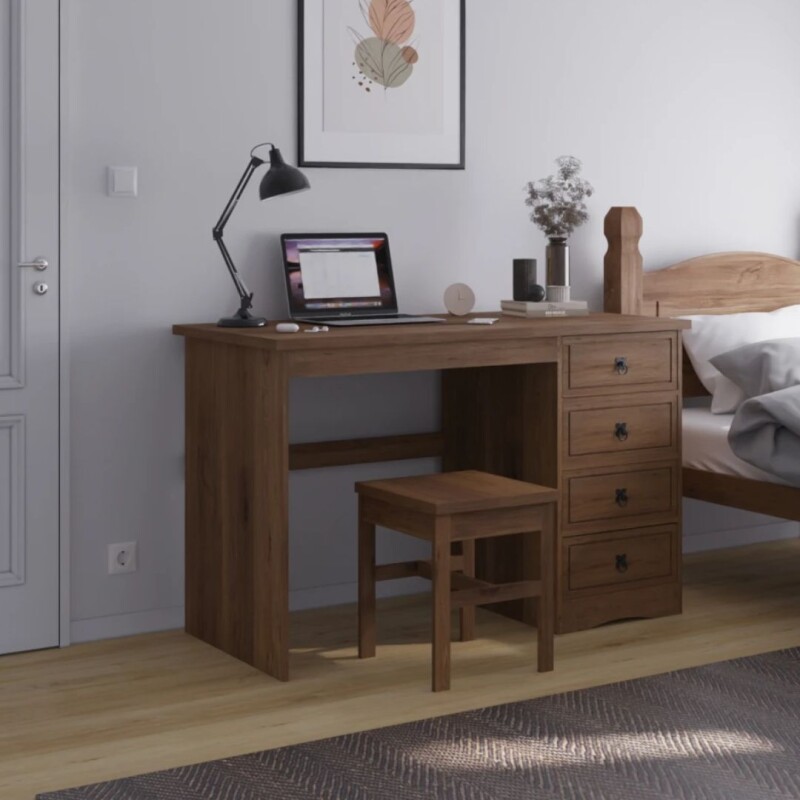 Escritorio 4 Cajones - Linea Mexicana Nogal Escritorio 4 Cajones - Linea Mexicana Nogal