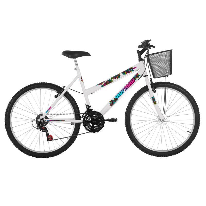 BICI MORMAII ECO ARO 26 MUJER SAFIRA CON CANASTO BLANCA Bici Mormaii Eco Aro 26 Mujer Safira Con Canasto Blanca