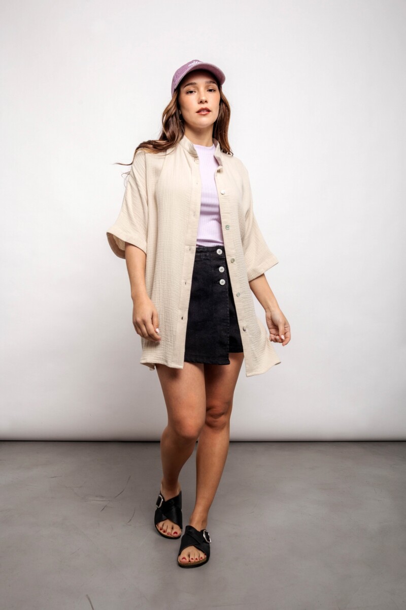 Camisa Celeste - Crudo 