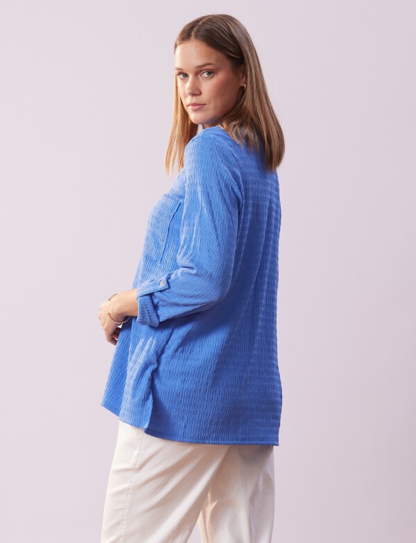 Camisa Solid CELESTE OSCURO