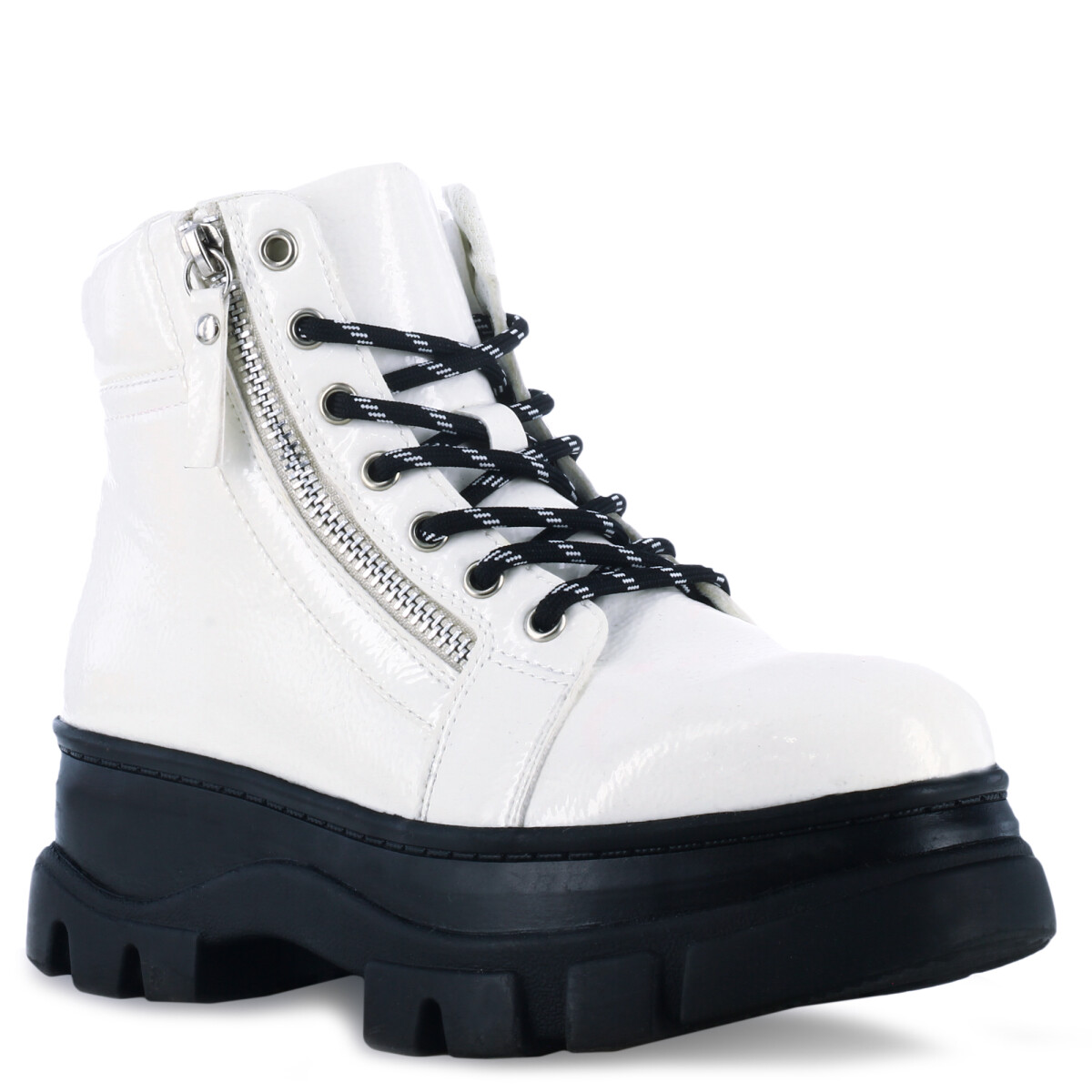 Bota MARCUS acordonada con cierre MissCarol - White - MissCarol -  146.W21200064 — Miss Carol