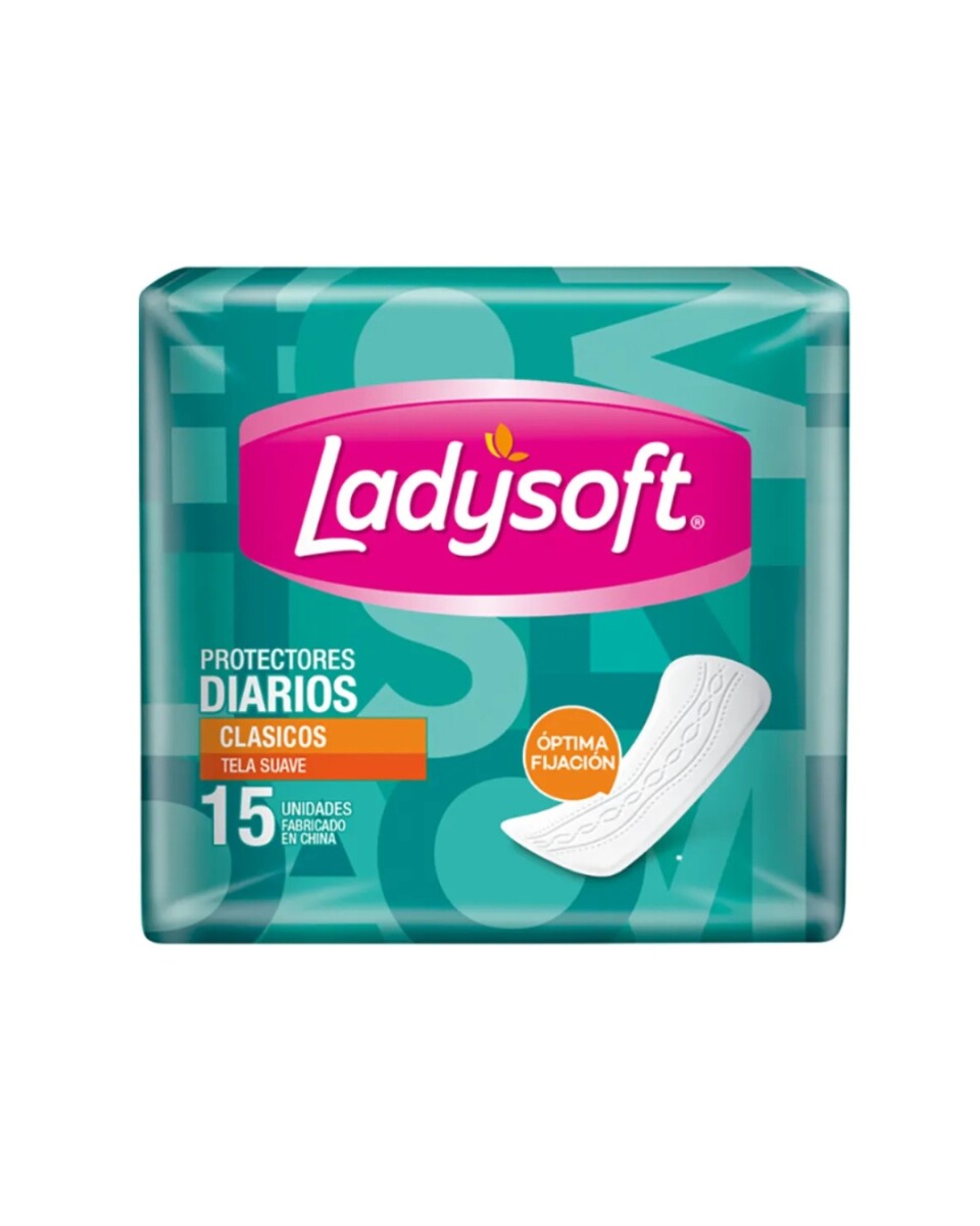 Ladysoft Protectores Diarios Clásicos Tela Suave 15 Unidades | Frescura y Comodidad Diaria 